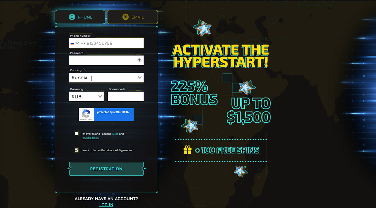 Winity casino registration. 